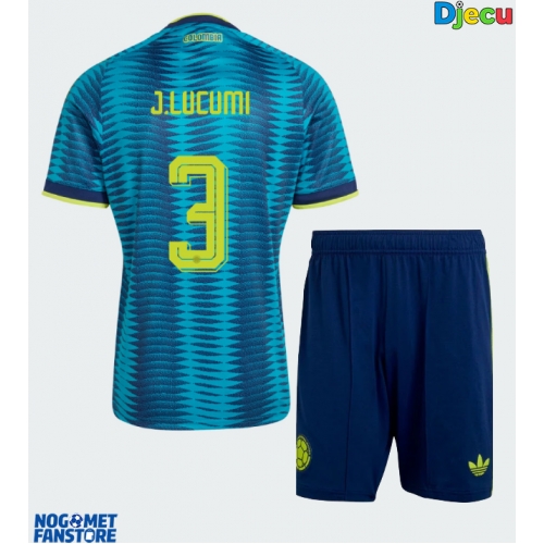 Kolumbija Jhon Lucumi #3 Gostujuci Dres za djecu SP 2026 Kratak Rukav (+ Kratke hlače)
